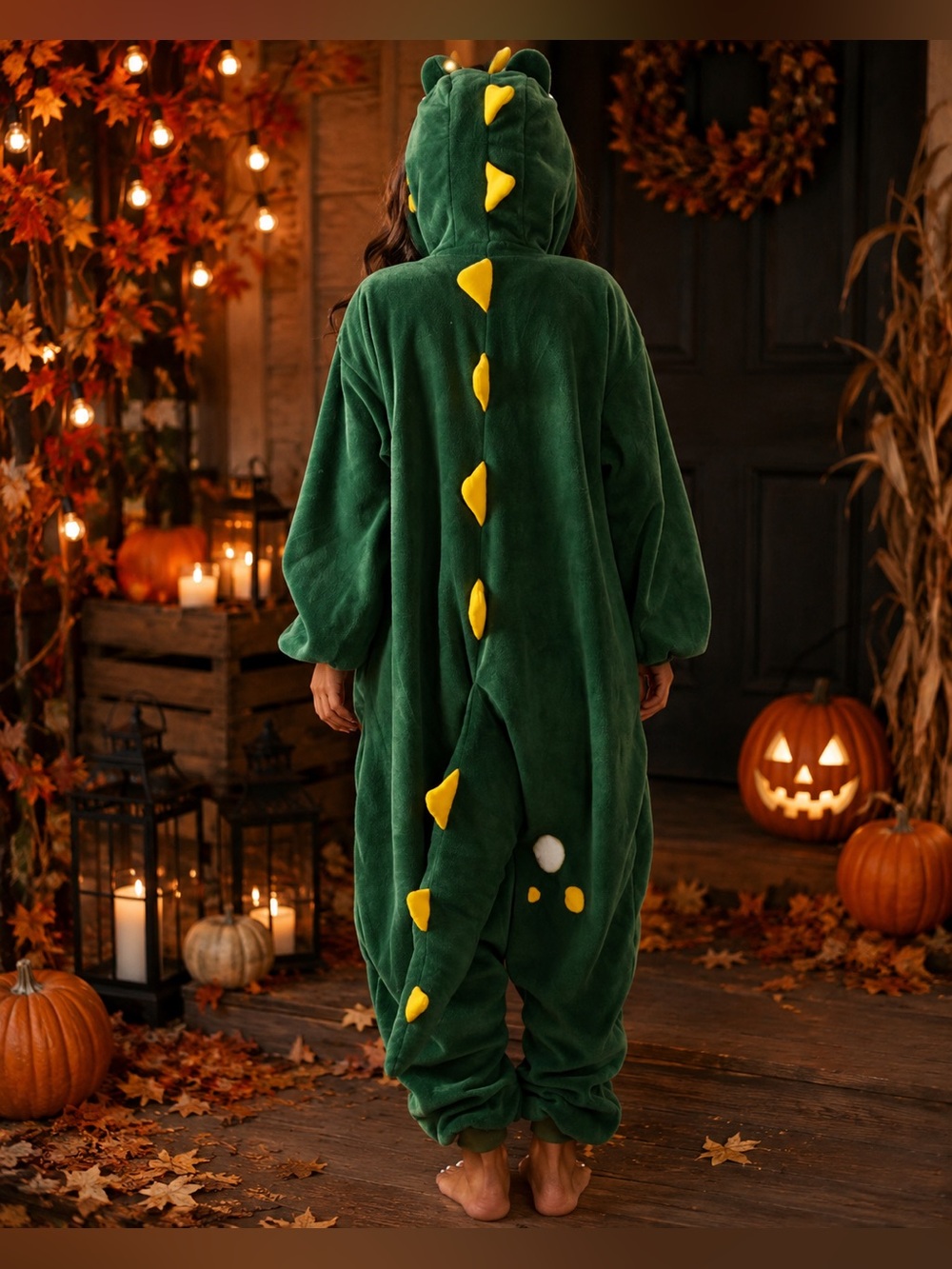 NWT - Adult Crocodile Onesie Halloween Costume - Size Small - Picture 2 of 4